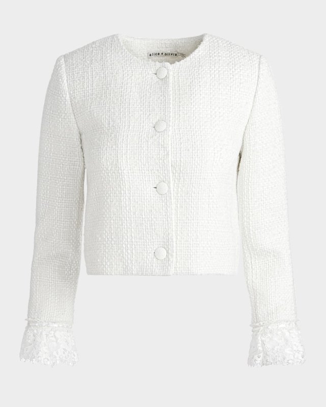 Millie Ruffle-Sleeve Box Jacket